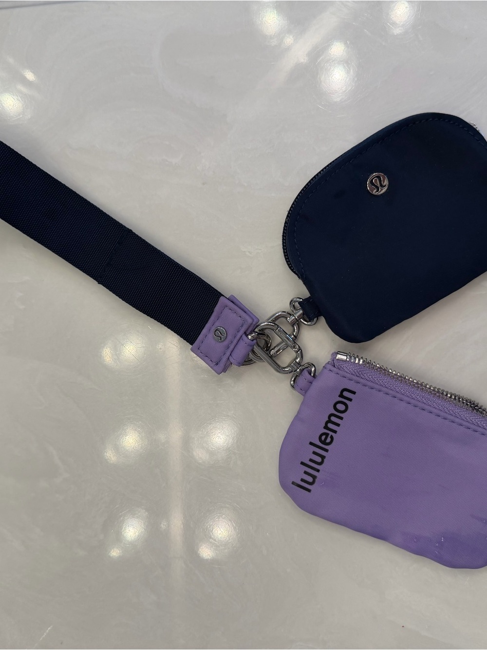 Lululemon Lavender & Navy Wrist Wallet